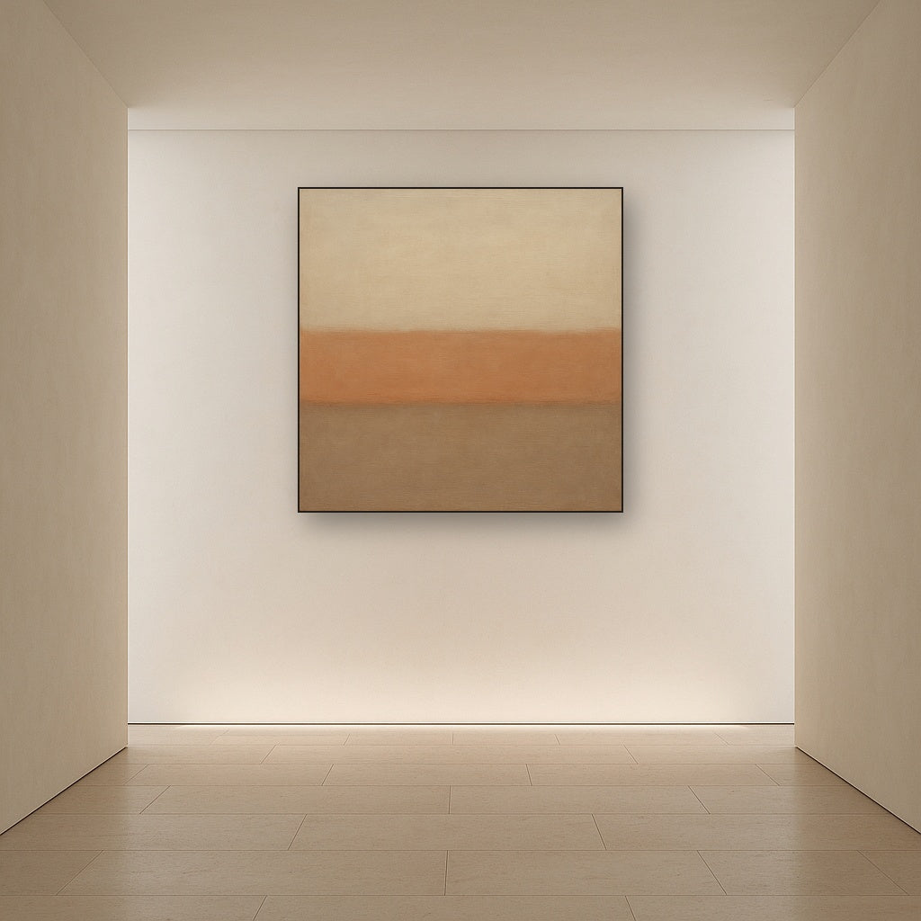 Aged Plaster & Sand Horizon No. 2 - Modern Fine Art Oil Painting - View 5