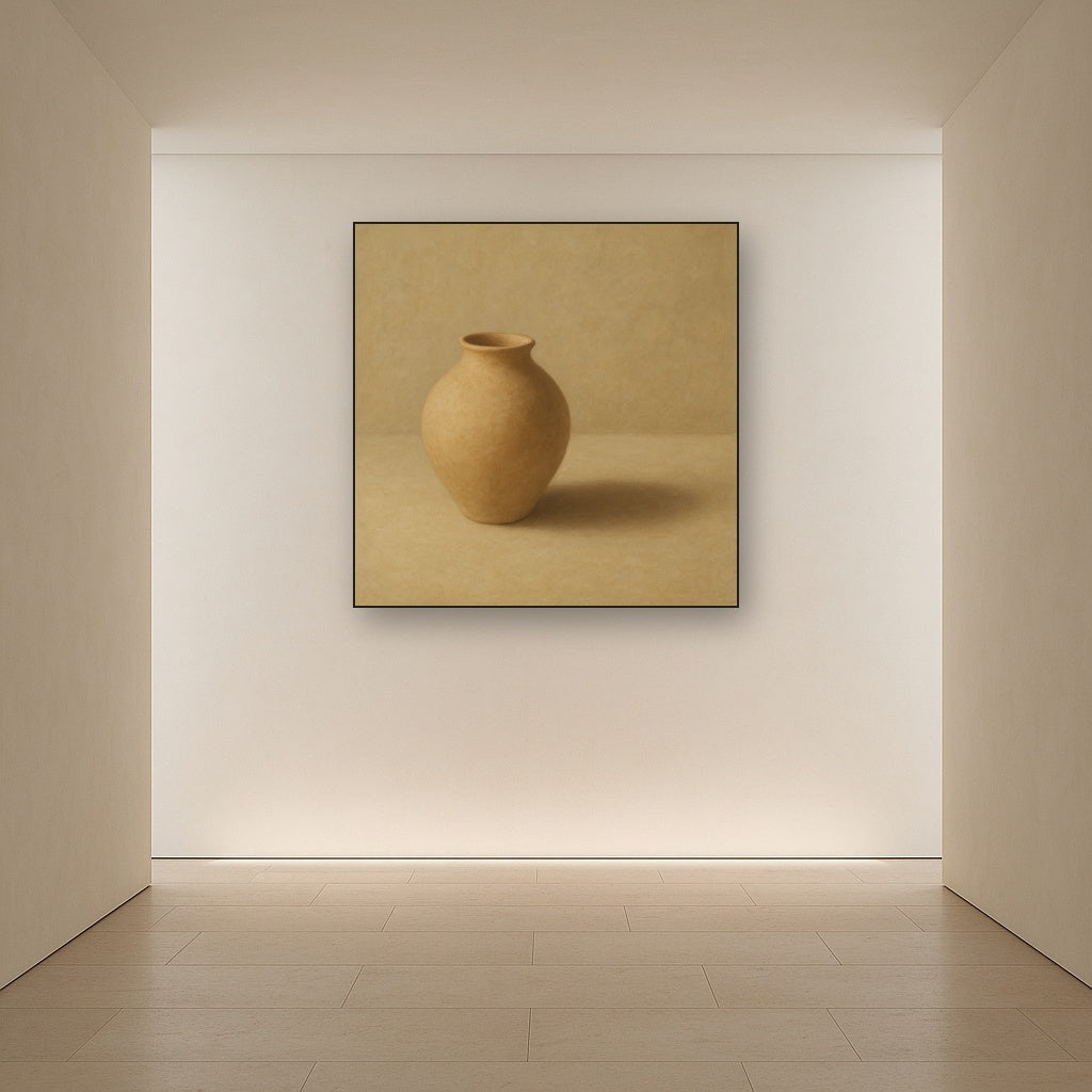Organic Clay Vessel & Solitary Shadow No. 25 Oil Painting - View 5