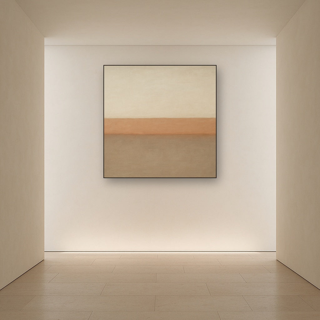 Aged Plaster & Sand Horizon No. 2 - Modern Fine Art Oil Painting - View 5