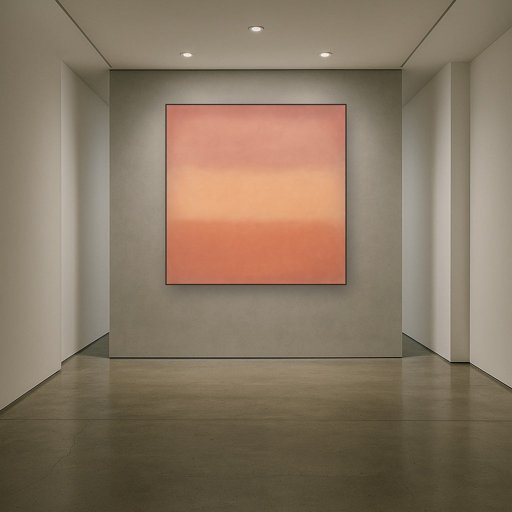 Blush Rose & Dusky Terracotta Ambient Glow No. 6 Oil Painting - View 5