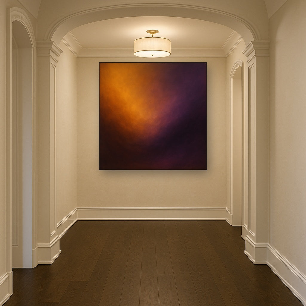 Burnt Amber & Velvet Amethyst Atmosphere No. 13 Oil Painting - View 5