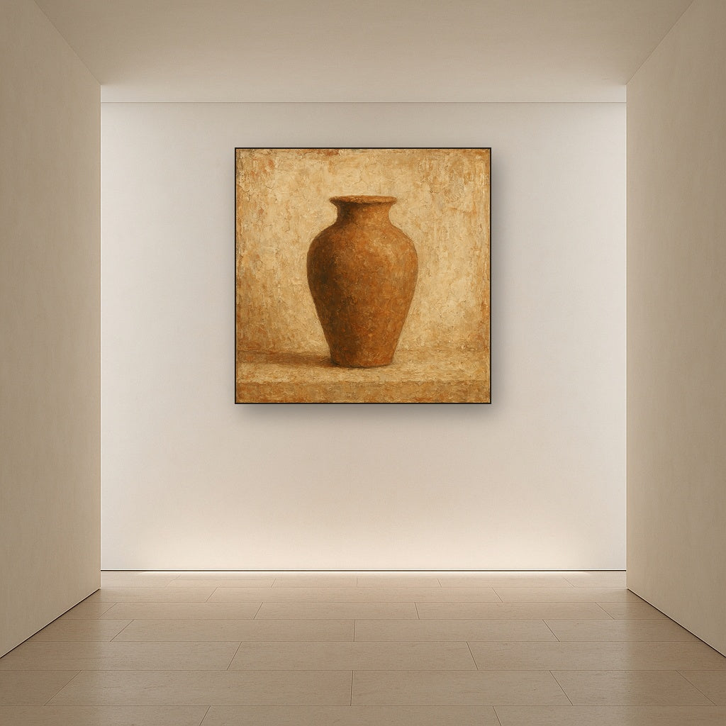 Weathered Clay Vessel Study Oil Painting - View 5
