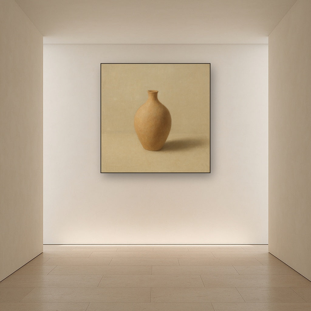 Organic Clay Vessel & Solitary Shadow No. 4 Oil Painting - View 5