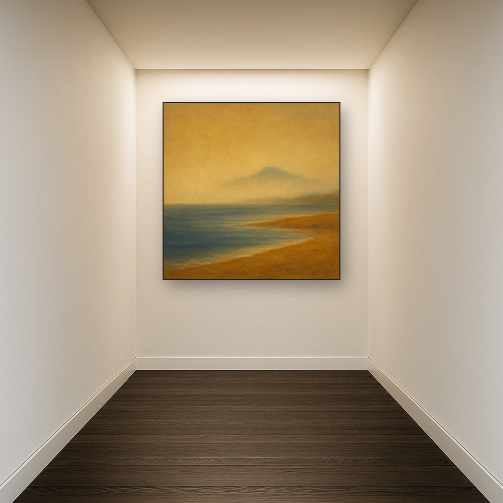 Misty Fjord & Low Clouds No. 7 - Modern Fine Art Oil Painting - View 5