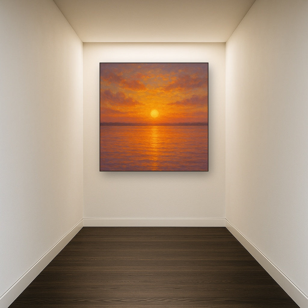 Sunset Glow on Warm Tidal Basin Waters No. 9 Fine Art Oil Painting - View 5