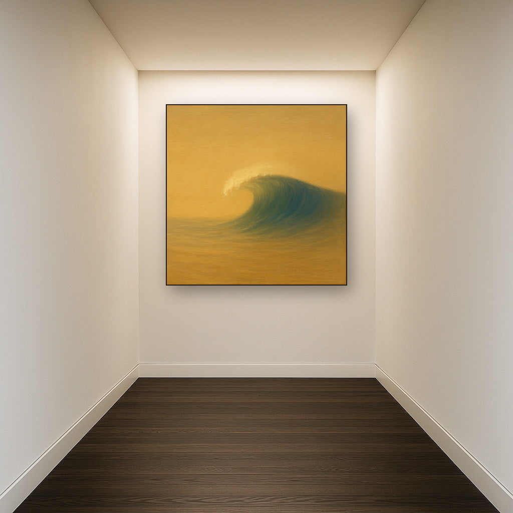 Single Wave Crest in Morning Light No. 4 - Modern Fine Art Oil Painting - View 5