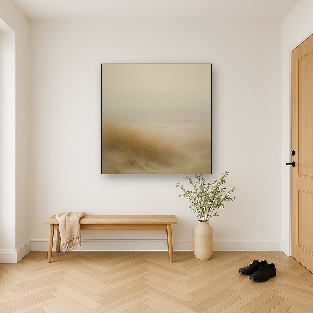 Silent Dune Grass in November Sea Fog No. 5 Oil Painting - View 5