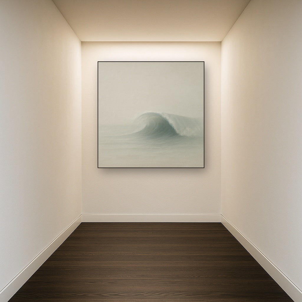 Single Wave Crest in Morning Light No. 4 - Modern Fine Art Oil Painting - View 5