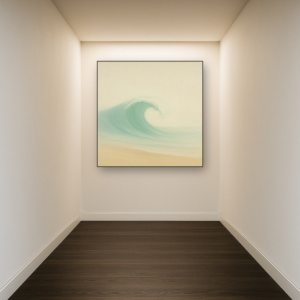 Single Wave Crest in Morning Light No. 4 - Modern Fine Art Oil Painting - View 5