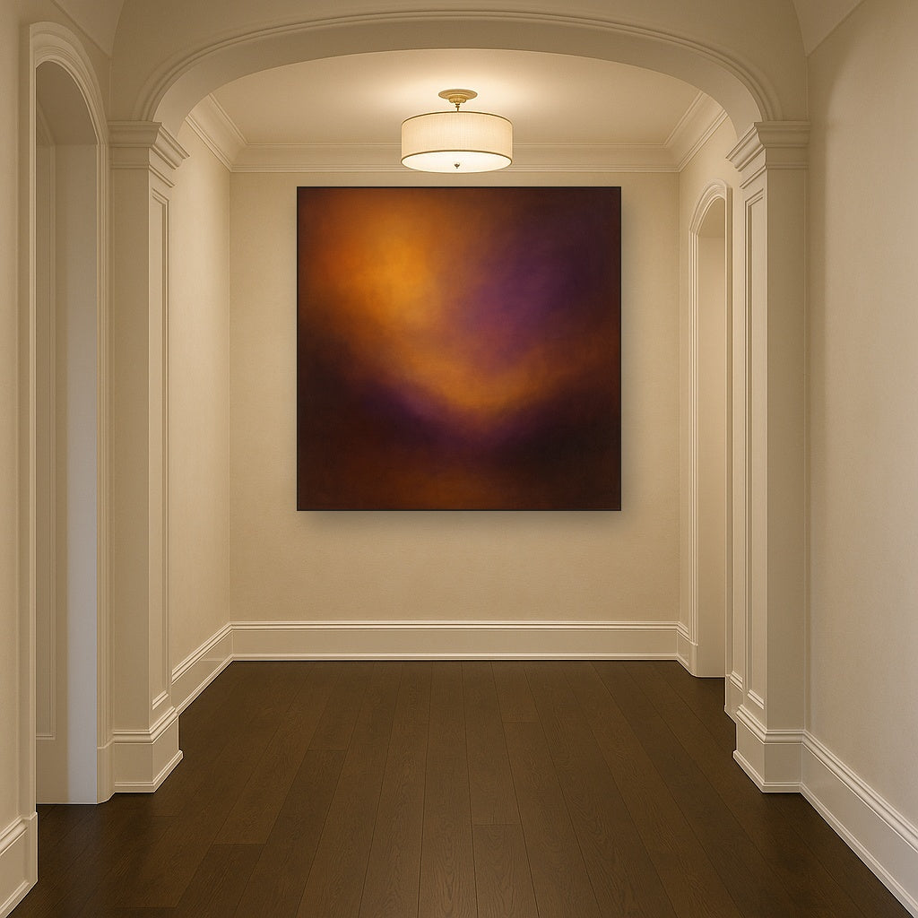 Burnt Amber & Velvet Amethyst Atmosphere No. 16 Oil Painting - View 5