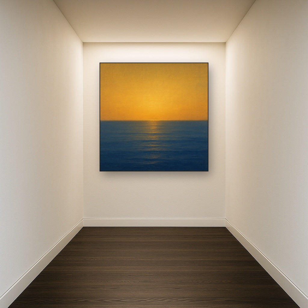 Mediterranean Dawn Horizon No. 6 - Modern Fine Art Oil Painting - View 5