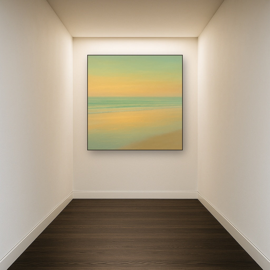 Golden Hour Surf Reflection No. 8 - Modern Fine Art Oil Painting - View 5