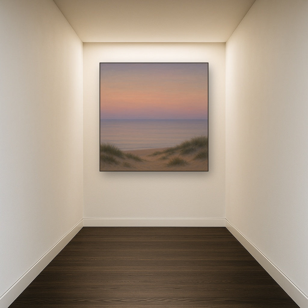 Pastel Dusk Horizon over Calm Atlantic Waters No. 6 Oil Painting - View 5