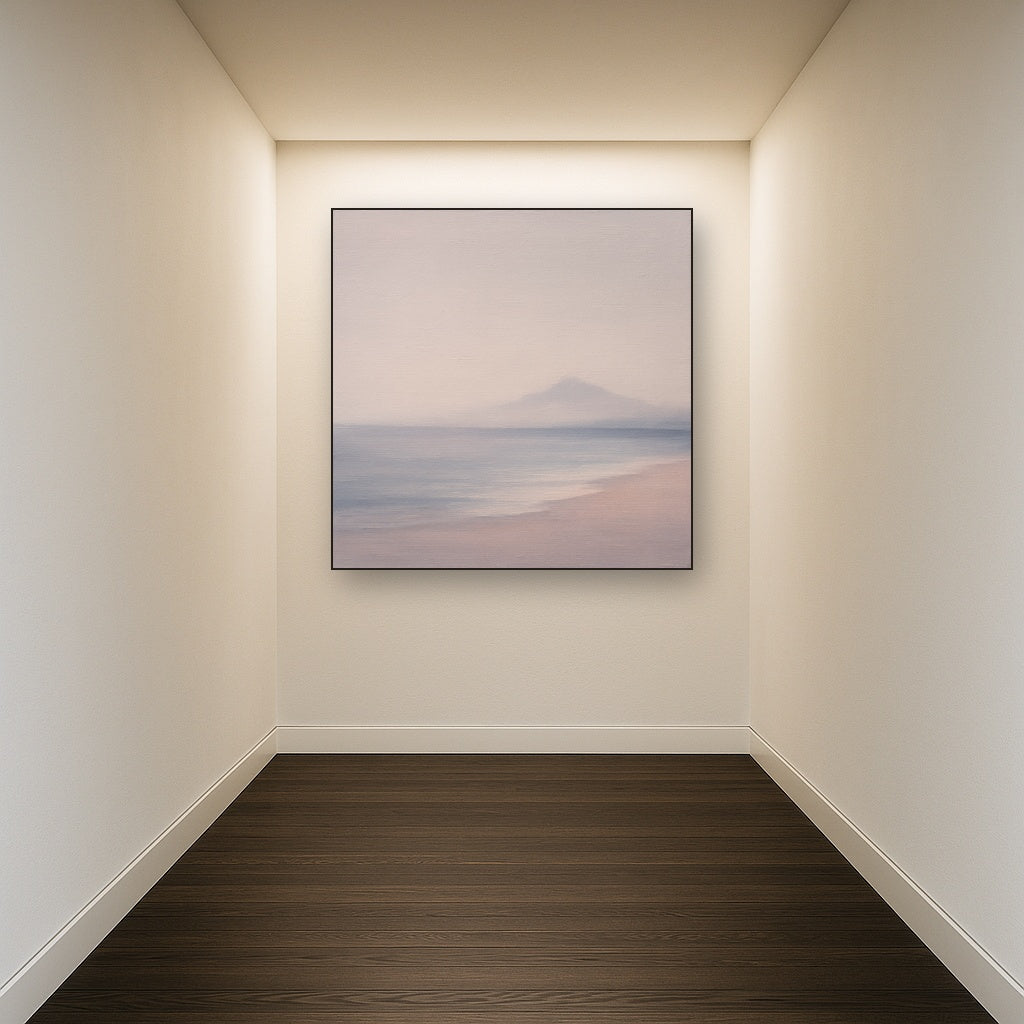 Misty Fjord & Low Clouds No. 7 - Modern Fine Art Oil Painting - View 5