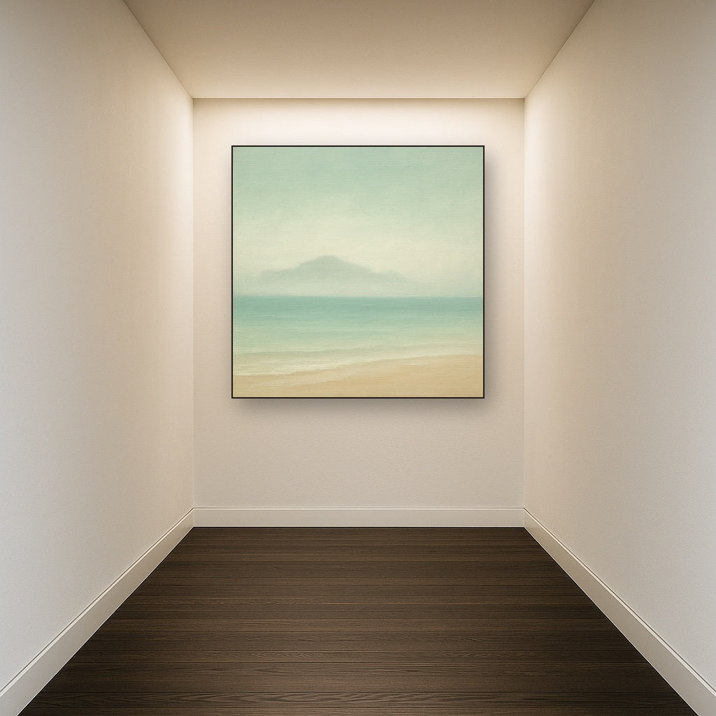 Misty Fjord & Low Clouds No. 7 - Modern Fine Art Oil Painting - View 5