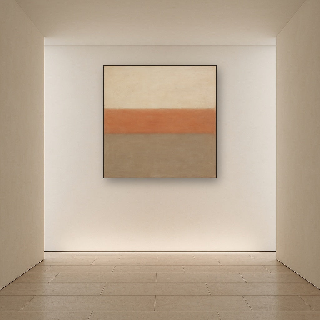 Aged Plaster & Sand Horizon No. 2 - Modern Fine Art Oil Painting - View 5
