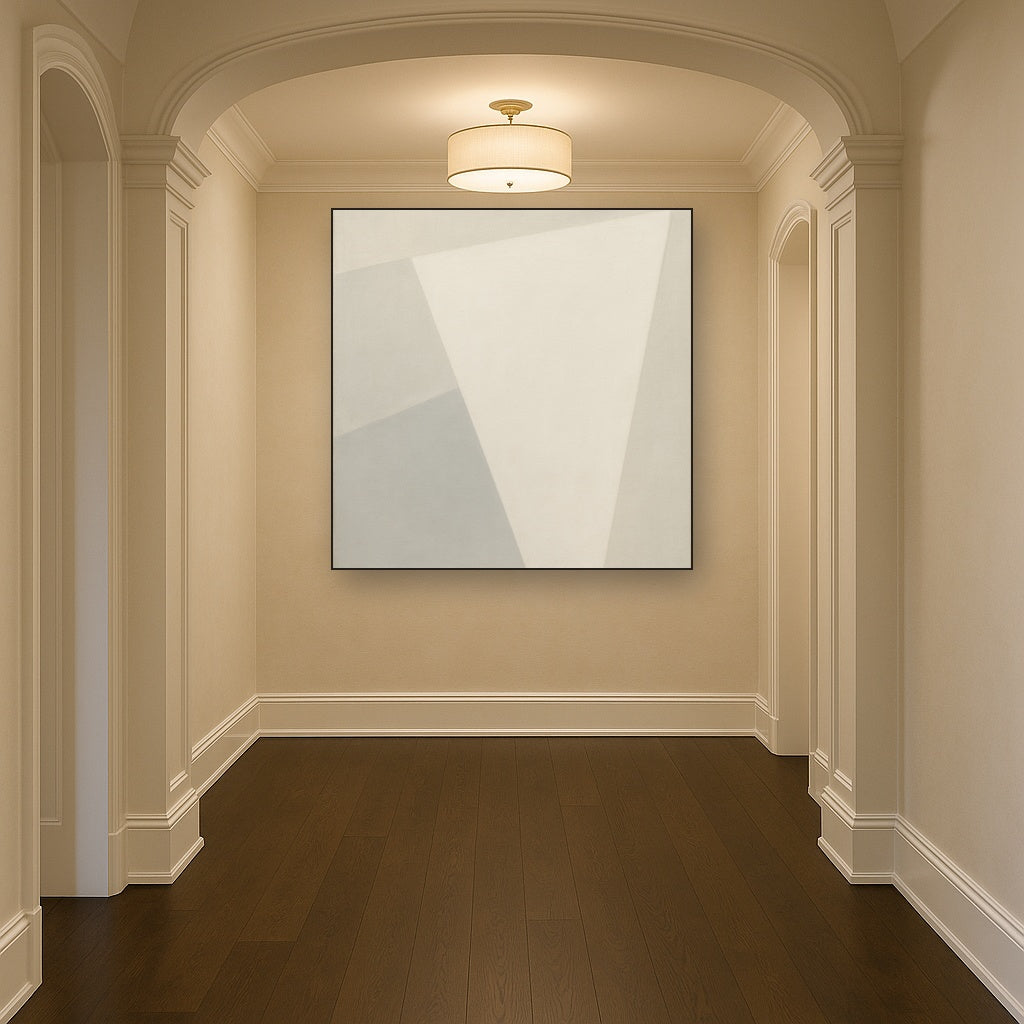 Architectural Stucco Geometry No. 3 - Modern Fine Art Oil Painting - View 5