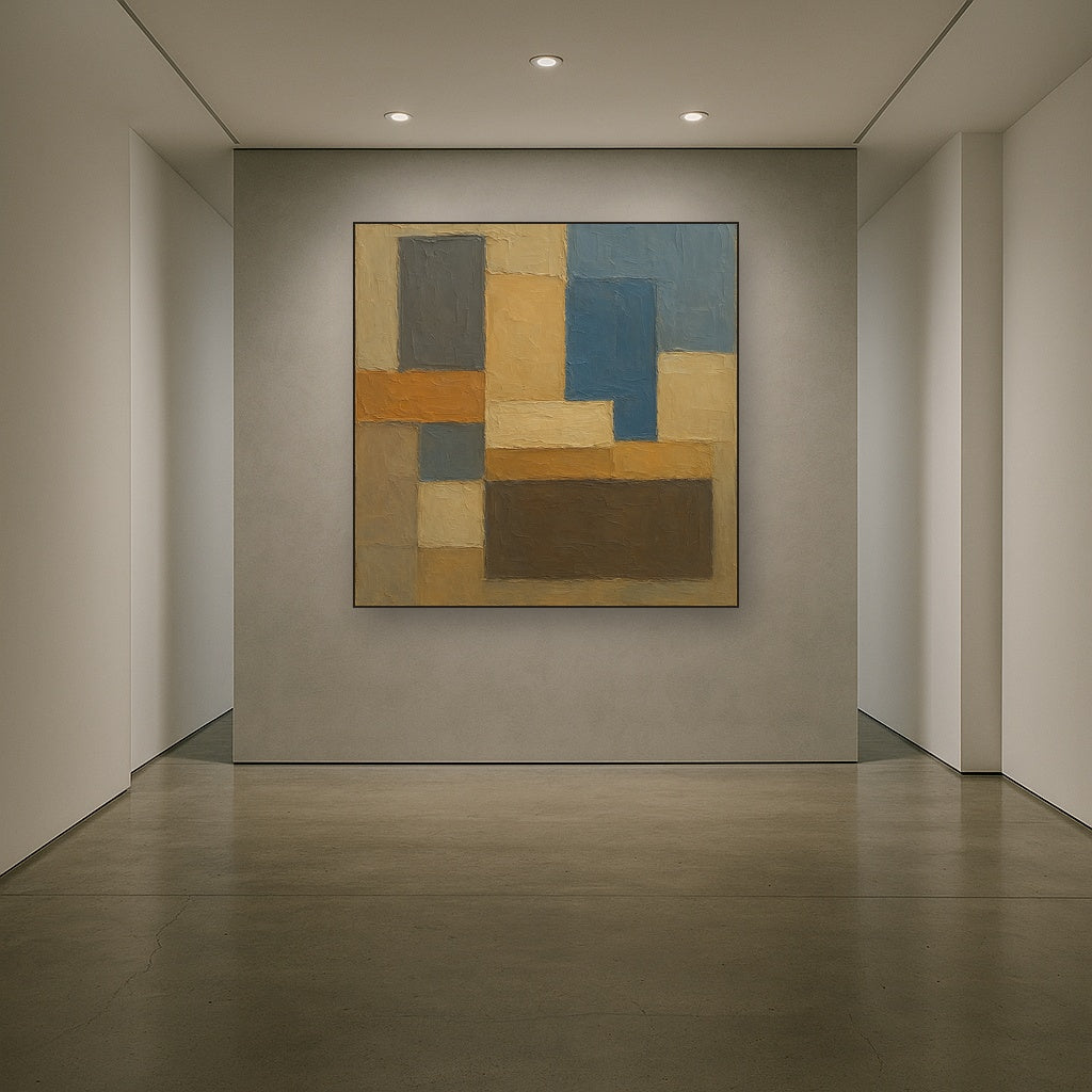 Architectonic Color Block Modern Abstract Oil Painting - View 5