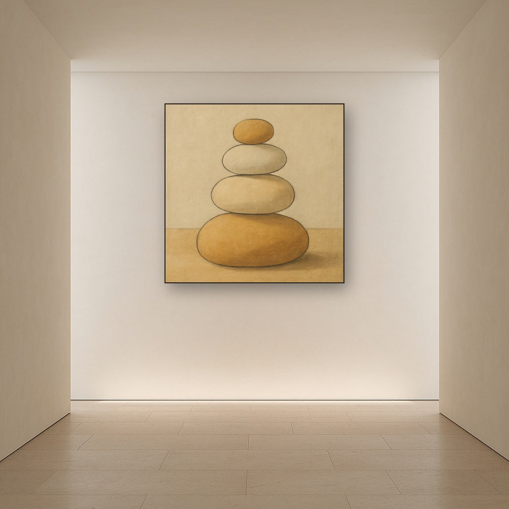 Organic Pebble Contours No. 3 - Modern Fine Art Oil Painting - View 5