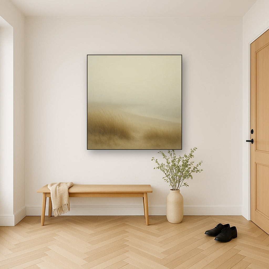 Silent Dune Grass in November Sea Fog No. 8 Oil Painting - View 5