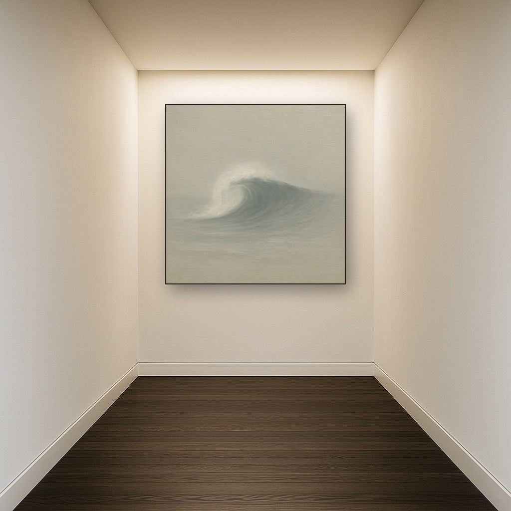 Single Wave Crest in Morning Light No. 4 - Modern Fine Art Oil Painting - View 5