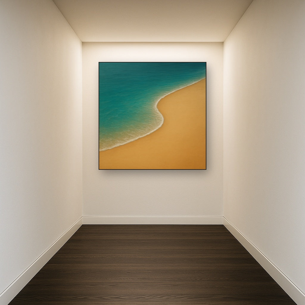 Calm Tide Line & Sand Drift No. 2 - Modern Fine Art Oil Painting - View 5