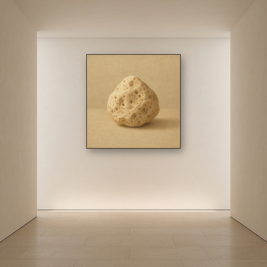 Zen Stone & Warm Grey Void No. 5 - Modern Fine Art Oil Painting - View 5