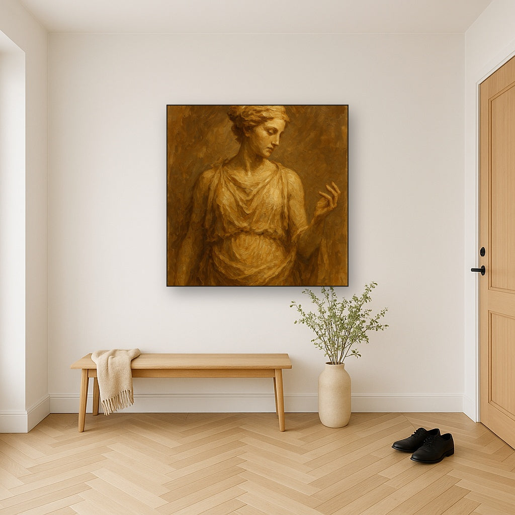 Classical Muse Gestural Figurative Oil Painting - View 5