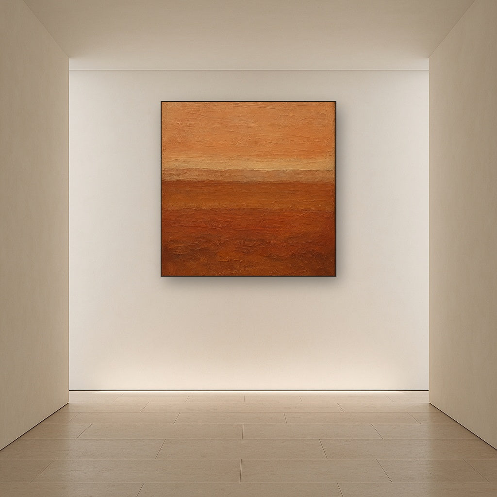 Clay Pigment Horizon Wabi-Sabi Oil Painting - View 5