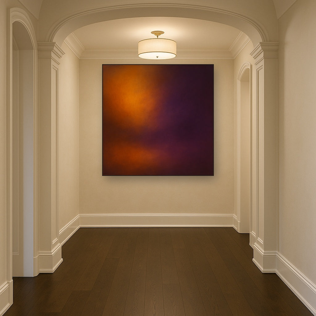 Burnt Amber & Velvet Amethyst Atmosphere No. 6 Oil Painting - View 5