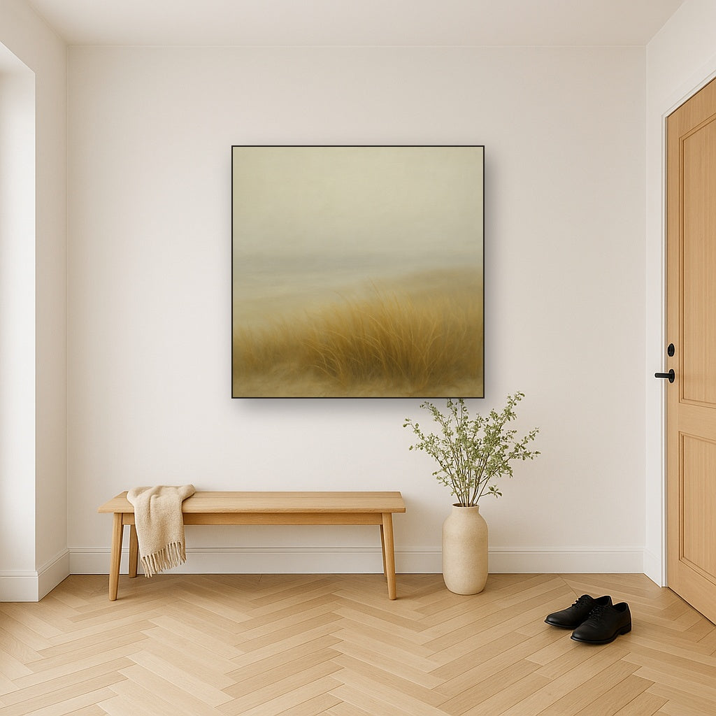 Silent Dune Grass in November Sea Fog No. 4 Oil Painting - View 5