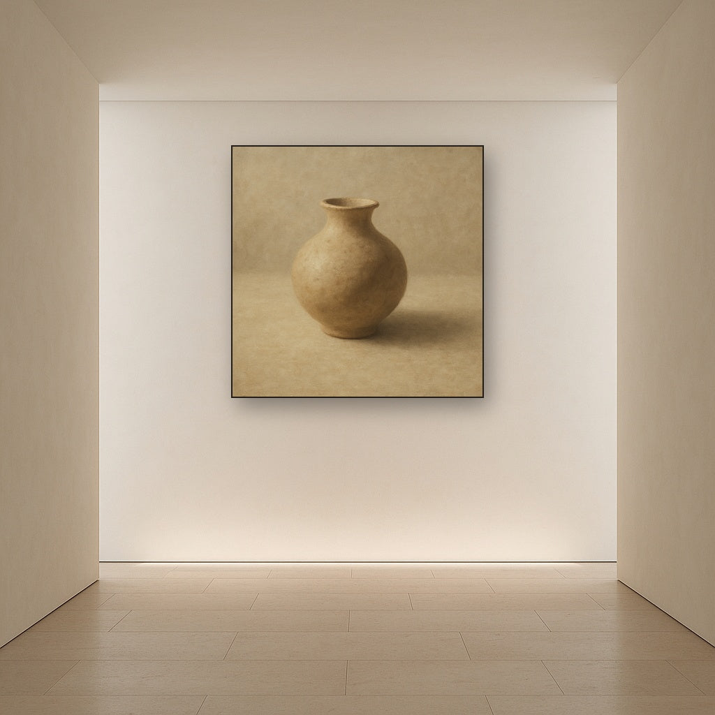 Organic Clay Vessel & Solitary Shadow No. 11 Oil Painting - View 5