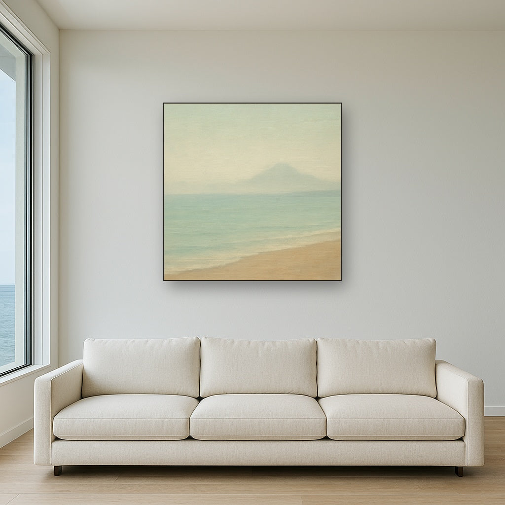 Misty Fjord & Low Clouds No. 7 - Modern Fine Art Oil Painting - View 2