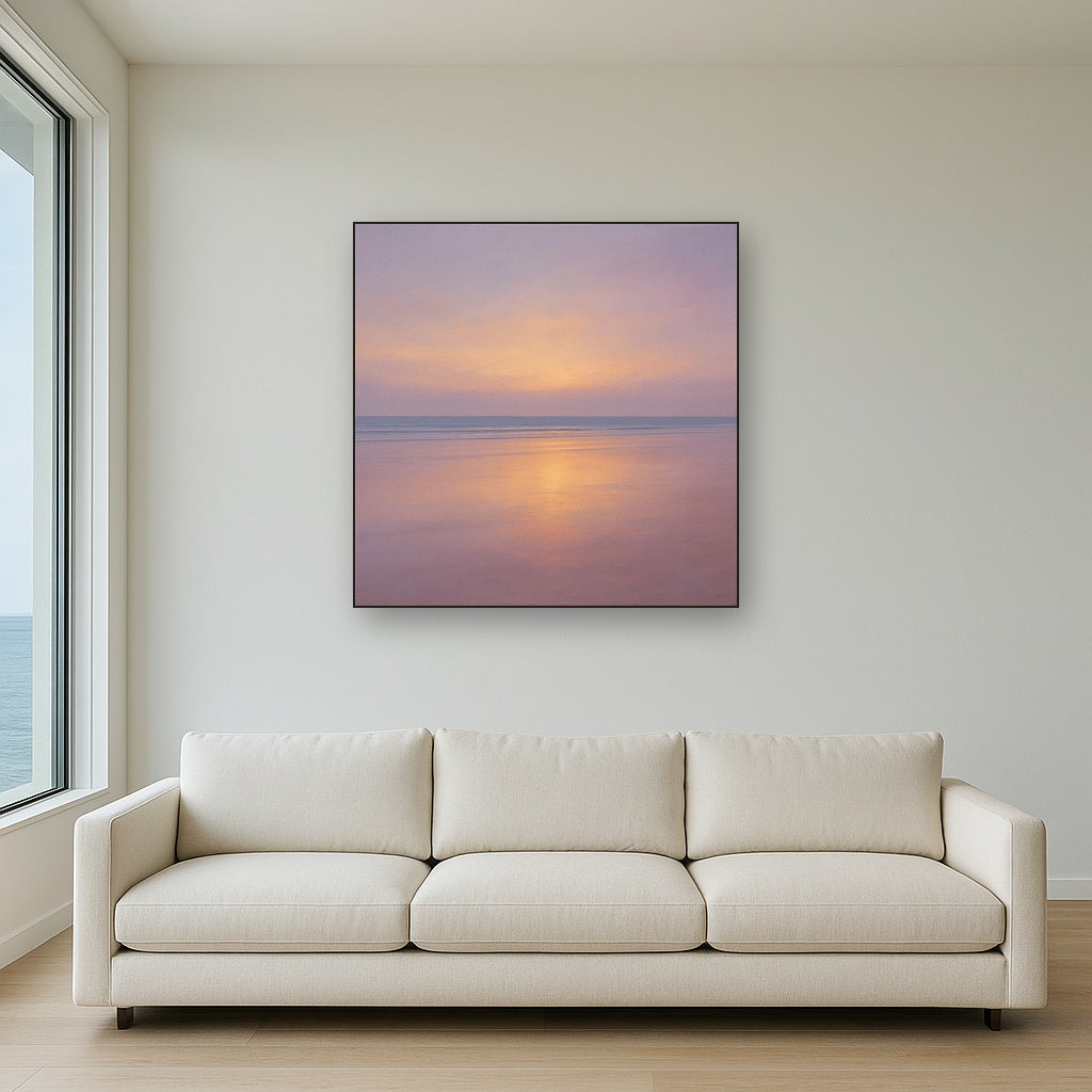 Golden Hour Surf Reflection No. 8 - Modern Fine Art Oil Painting - View 2