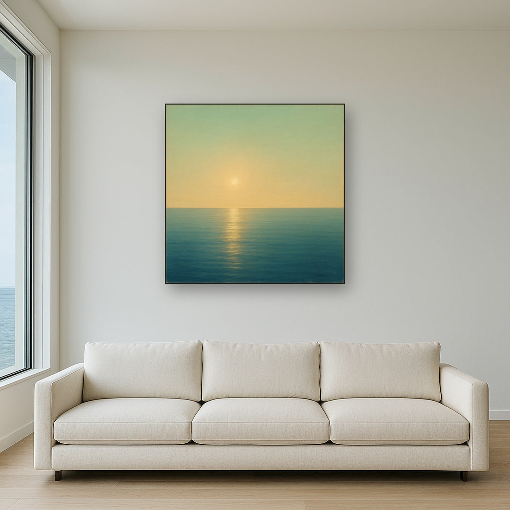 Mediterranean Dawn Horizon No. 6 - Modern Fine Art Oil Painting - View 2