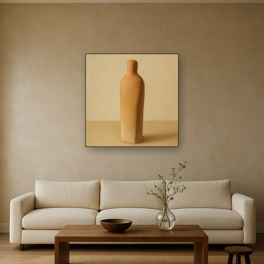 Sculpted Clay Monolith No. 7 - Modern Fine Art Oil Painting - View 2