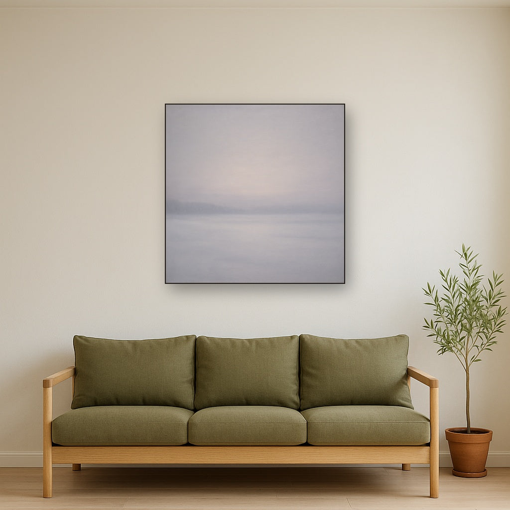 Winter Dawn Frost & Pale Silver Light No. 20 Oil Painting - View 2