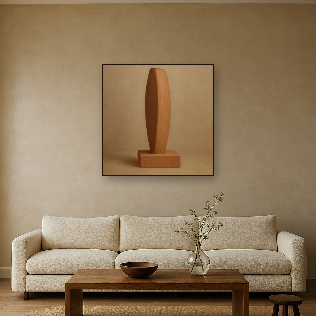 Sculpted Clay Monolith No. 7 - Modern Fine Art Oil Painting - View 2