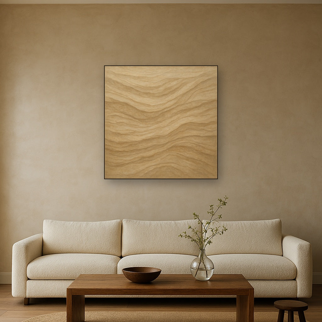 Weathered Mineral Sediments in Warm Ecru No. 15 Oil Painting - View 2