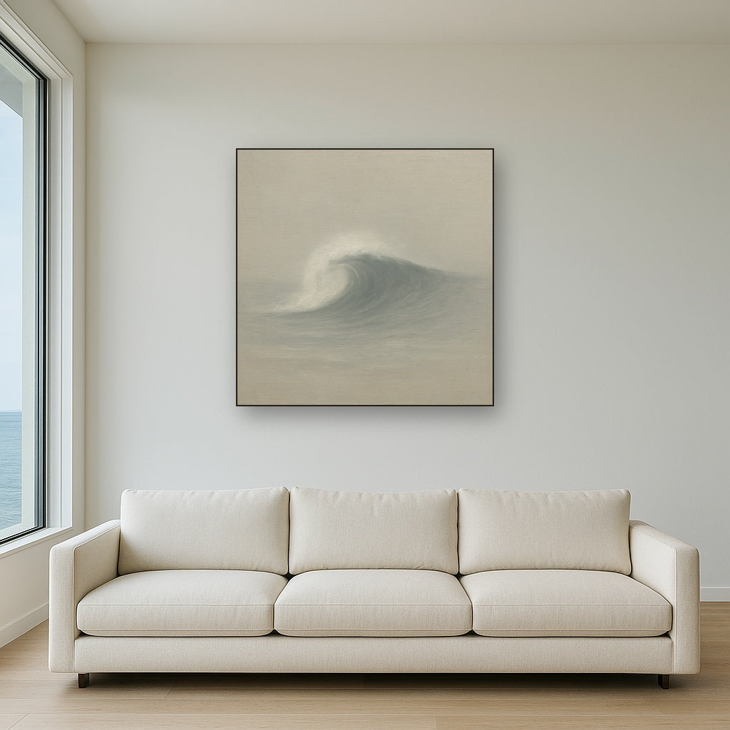 Single Wave Crest in Morning Light No. 4 - Modern Fine Art Oil Painting - View 2