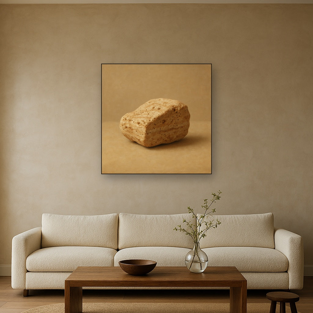 Zen Stone & Warm Grey Void No. 5 - Modern Fine Art Oil Painting - View 2