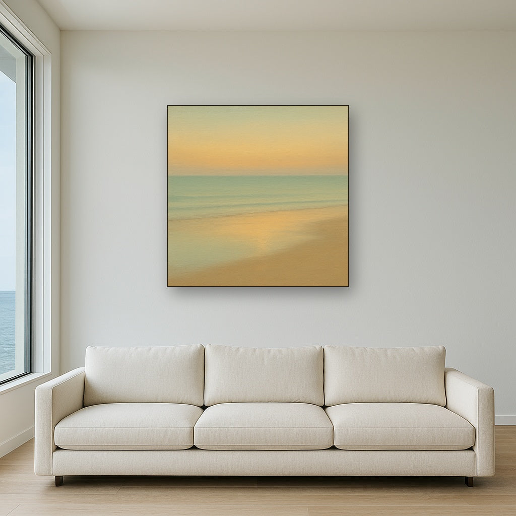 Golden Hour Surf Reflection No. 8 - Modern Fine Art Oil Painting - View 2