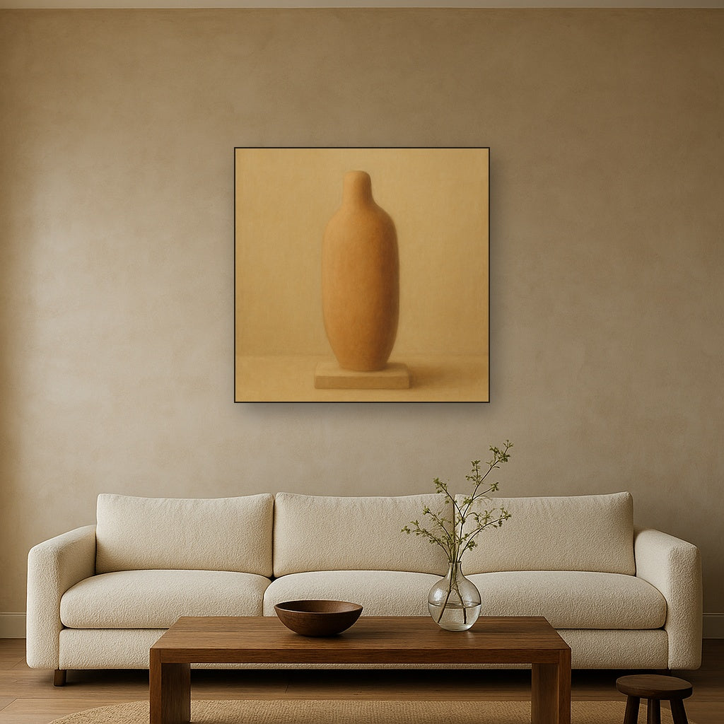 Sculpted Clay Monolith No. 7 - Modern Fine Art Oil Painting - View 2