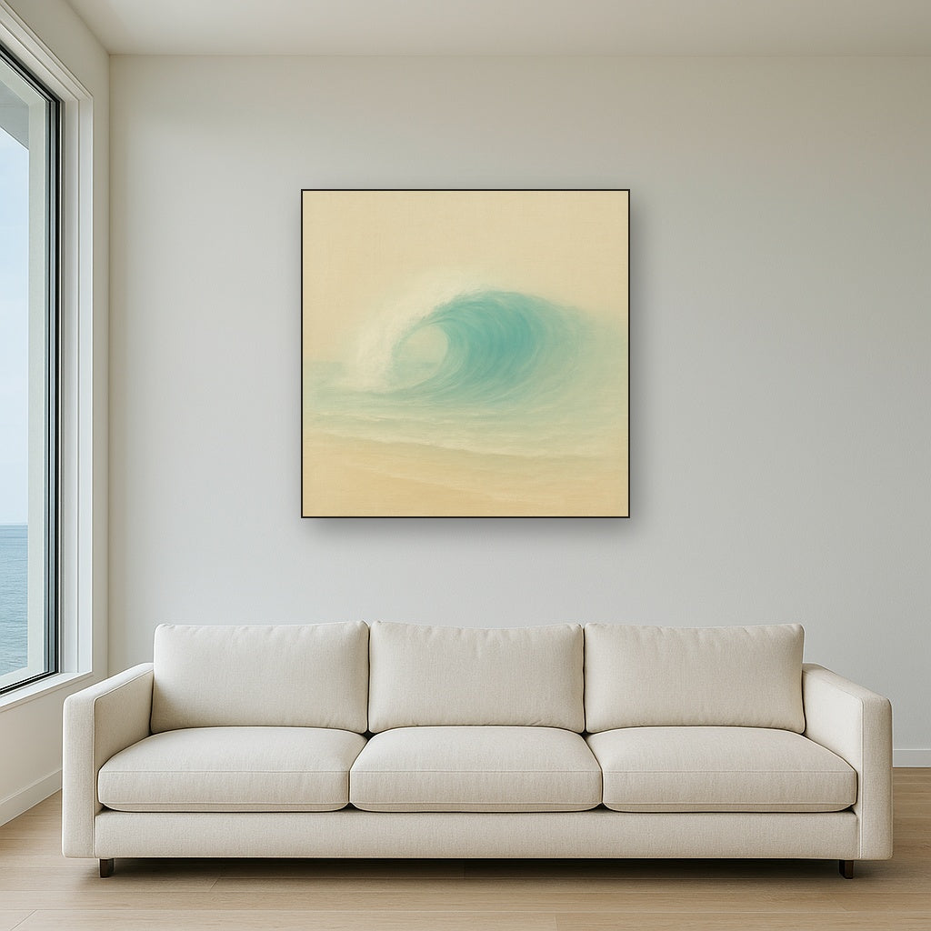 Single Wave Crest in Morning Light No. 4 - Modern Fine Art Oil Painting - View 2
