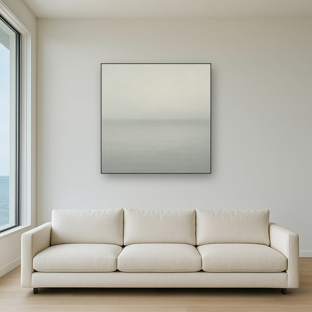 Ethereal Coastal Sea Mist No. 1 - Modern Fine Art Oil Painting - View 2
