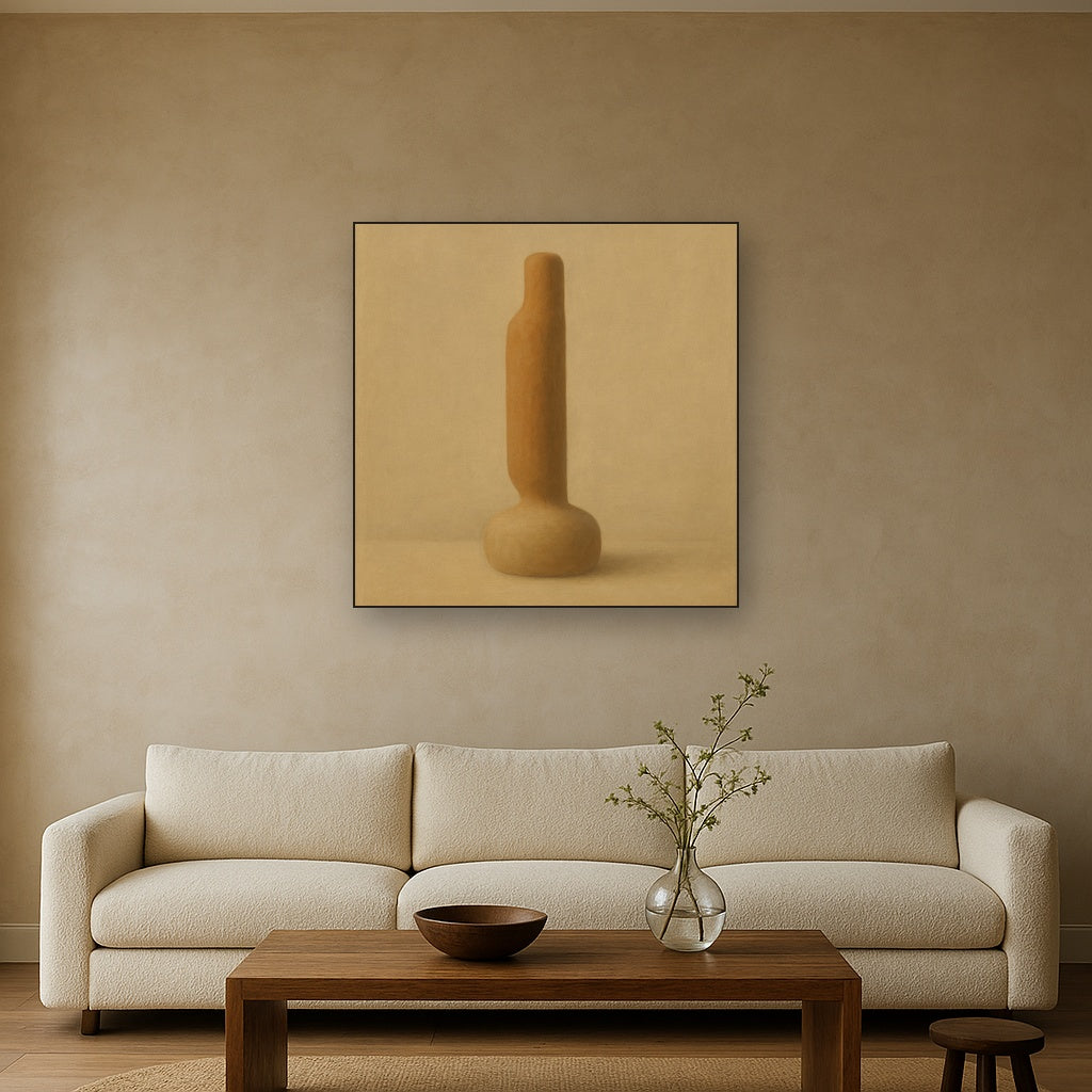 Sculpted Clay Monolith No. 7 - Modern Fine Art Oil Painting - View 2