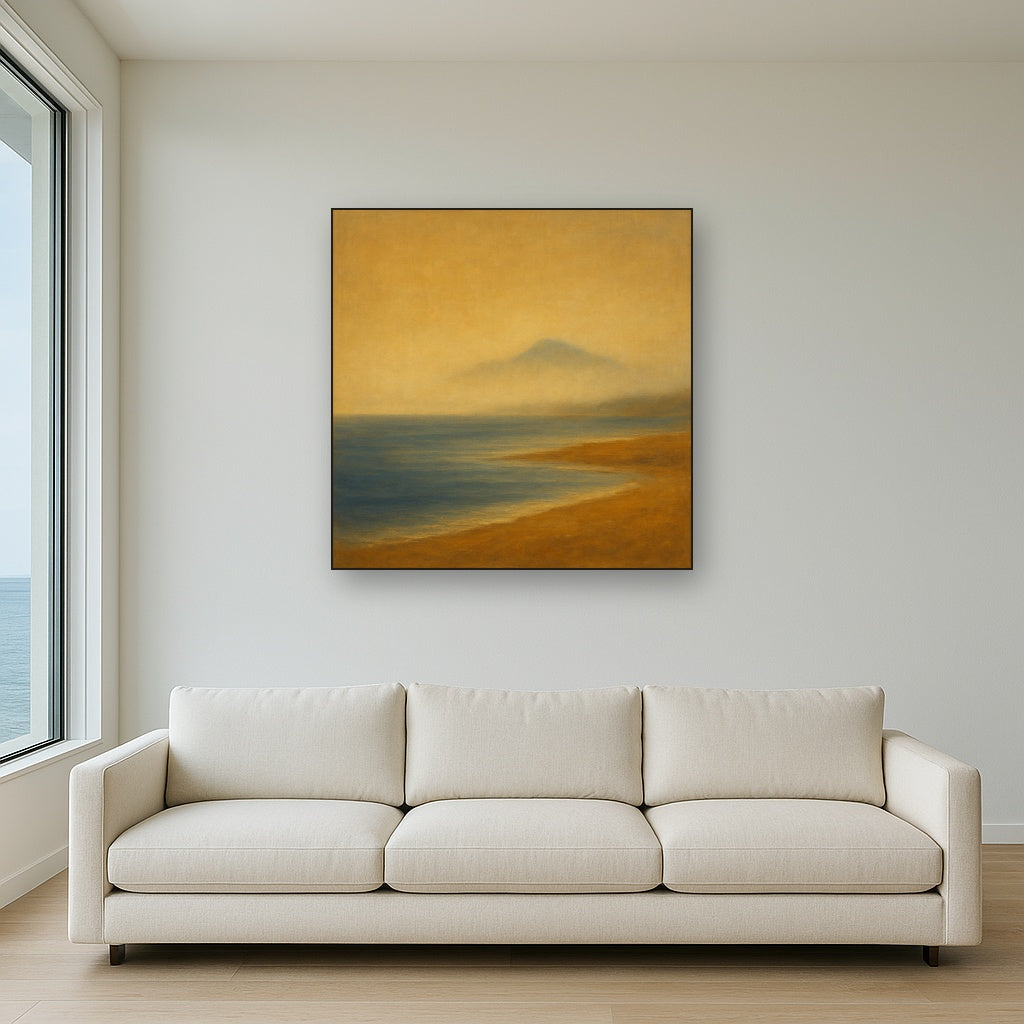 Misty Fjord & Low Clouds No. 7 - Modern Fine Art Oil Painting - View 2