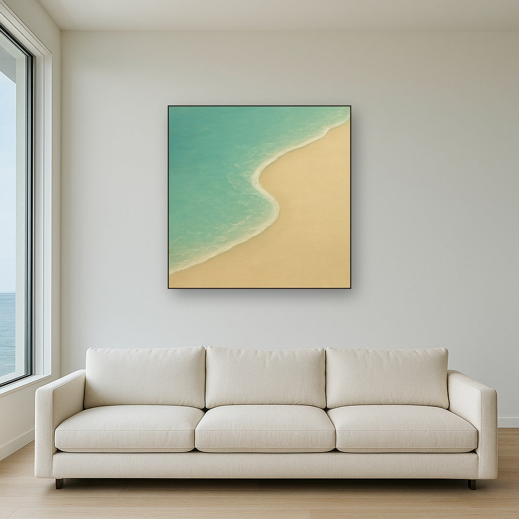 Calm Tide Line & Sand Drift No. 2 - Modern Fine Art Oil Painting - View 2