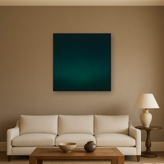 Midnight Teal & Deep Malachite Gradient No. 19 Oil Painting - View 2