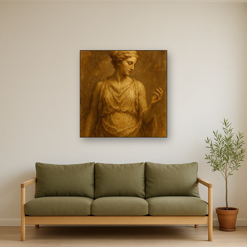 Classical Muse Gestural Figurative Oil Painting - View 2